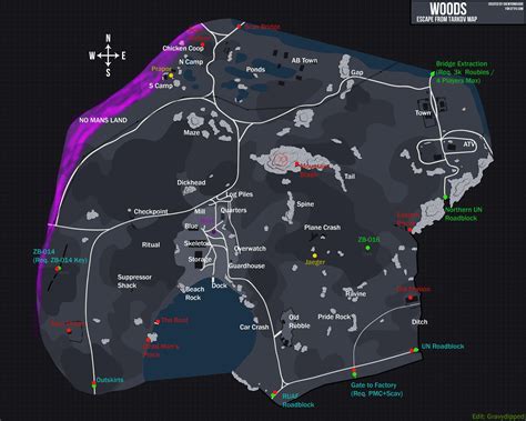 Escape From Tarkov Woods Extract Map Golfcolor
