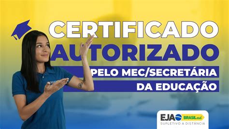 Como é o certificado do EJA EAD YouTube