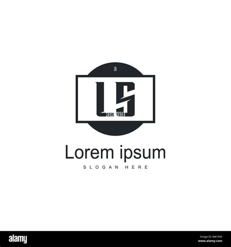 initial ls logo template  modern frame minimalist ls letter logo