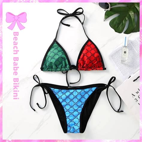 Gucci Multi Color Bikini Beach Babe Bikini