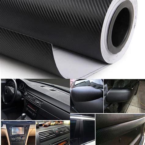 1Pc 3D Carbon Fiber Car Wrap Sheet Roll Film Sticker Decal Vinyl