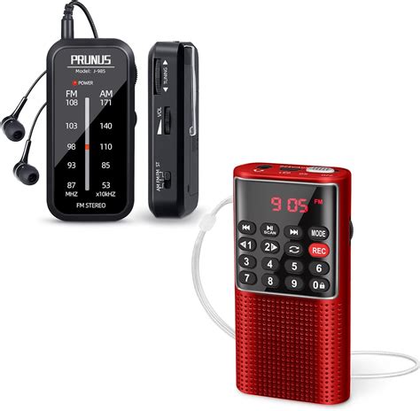 Prunus J 985 Pocket Radio Mini Am Fm Stereo Radio Portable