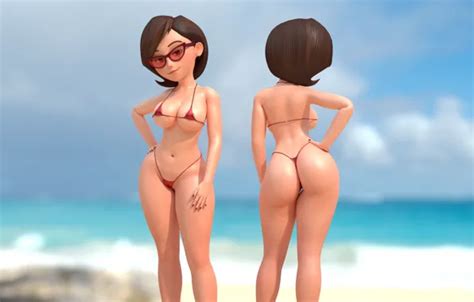 Wallpaper Girl Sexy Cameltoe Ass Cleavage Beach Legs Sea For Mobile And Desktop Section