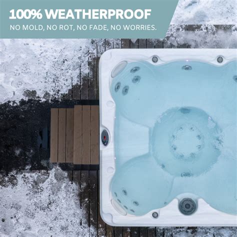 Heavy Duty Hot Tub Steps Espresso Brown DENKOE