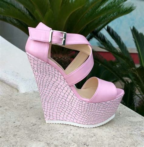 Pink Wedges Genel Wedge Shoes Shoes Heels