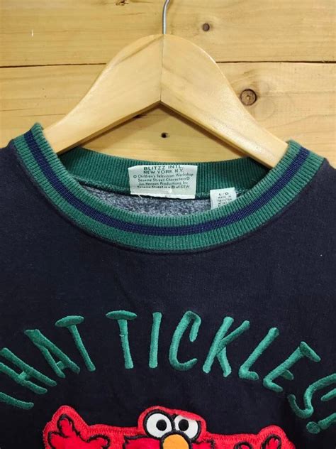 Vintage Sesame Street That Tickles Elmo Embroidery Logo Cartoon