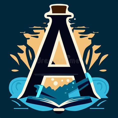 Letter A In The Shape Of An Open Book Generative Ai Stock