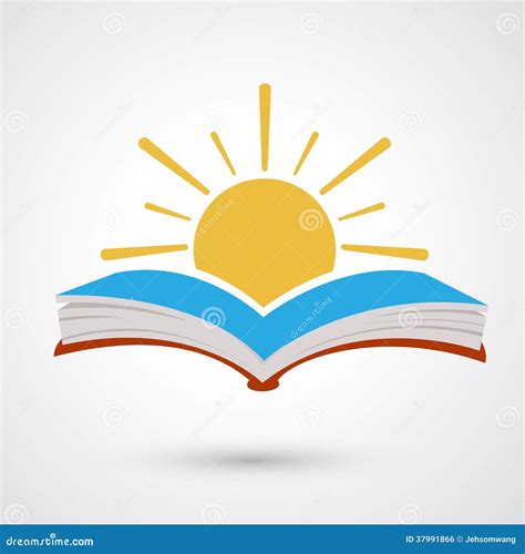 Sunset Open Book Stock Vector Illustration Of Page Encyclopedia