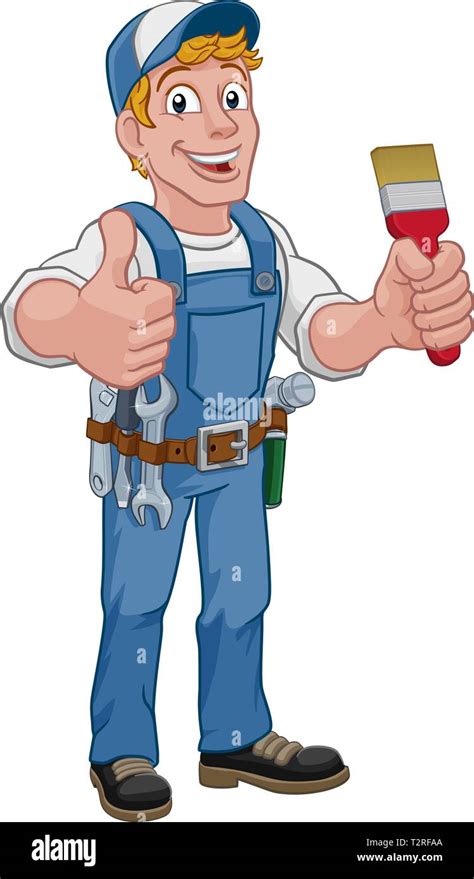 Painter Decorator Overalls Stock Vector Images Alamy