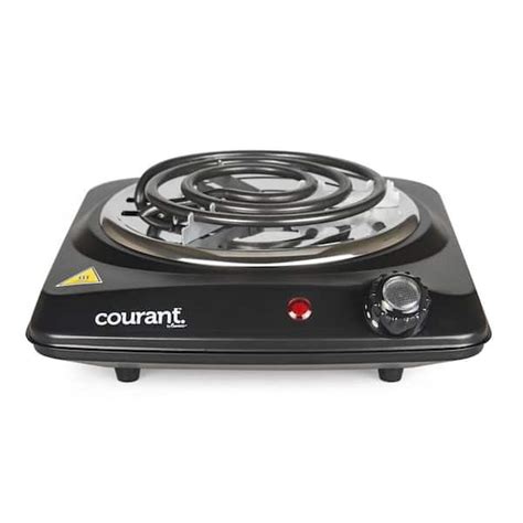 Courant Single Burner In Black Hot Plate Mceb K The Home Depot