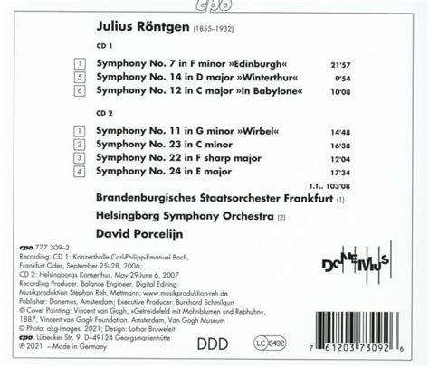 Julius R Ntgen Symphonies Porcelijn La Bo Te Musique