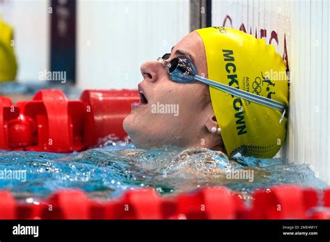 Kaylee Mckeown Of Australia Rests After Her Heat In The Women S