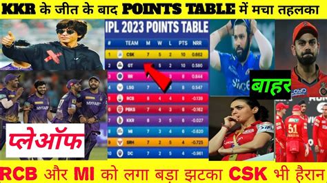 Pbks Vs Kkr After Match Points Table Ipl 2023 Today Points Table