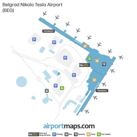 Map of Belgrade Airport (BEG) – Terminal Map | Airportmaps.com