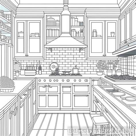 Раскраски кухня (50 шт)