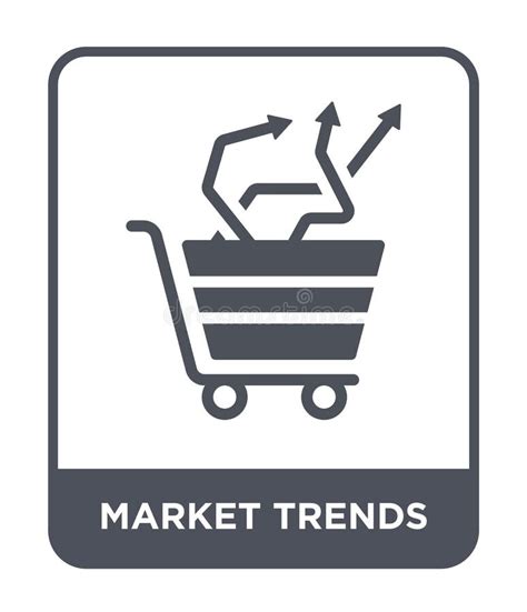 Market Trends Icon In Trendy Design Style Market Trends Icon Isolated