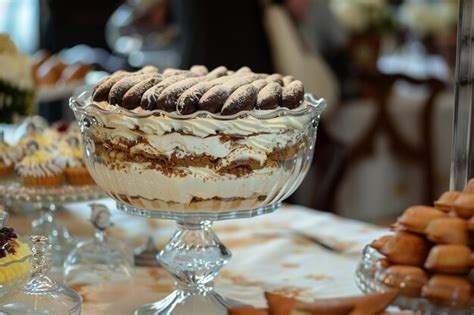 Premium Photo | Italian desserts on the table gelato tiramisu and cannoli