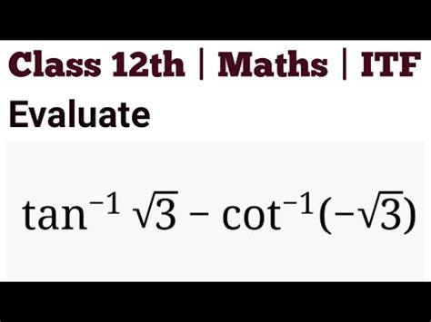 The Value Of Tan13cot1 3 Is Tan 1 Sqrt 3 Cot 1 Sqrt 3