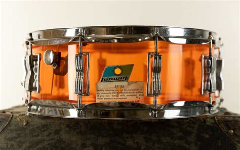1970s Ludwig 5x14 Amber Vistalite Snare Drum Reverb
