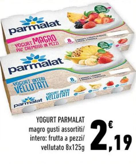 Yogurt Parmalat Magro Gusti Assortiti Intero Frutta A Pezzi