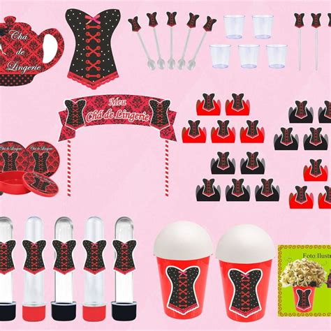 Kit Ch De Lingerie Vermelho E Preto Pe As Pessoas