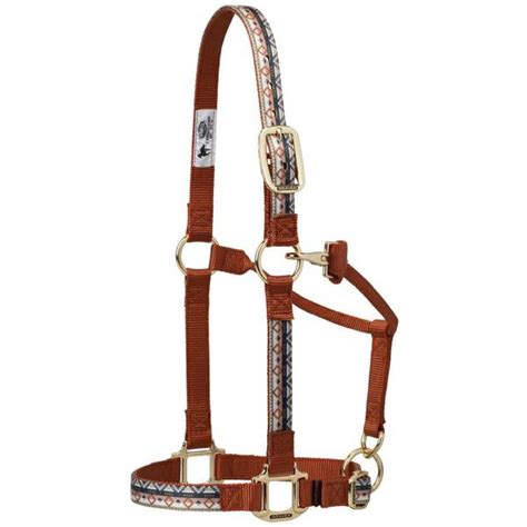 Weaver Leather Adjustable Patterned Nylon Horse Halter 35 6784 259