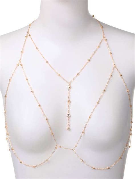 Pc Women S Rhinestone Bikini Body Chain Lingerie Accessory Shein Usa