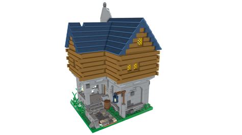 Lego Medival Wooden House Buy Royalty Free 3d Model By Huuser2024