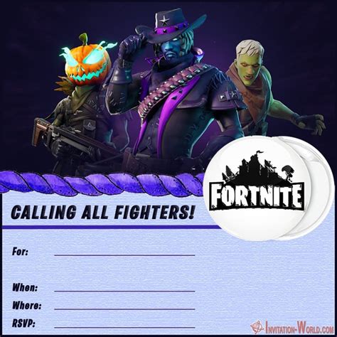 Fortnite Birthday Invitation Template