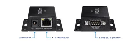 Conversor 1 Porta Serial para Ethernet IP - TRENDnet TU-S9E