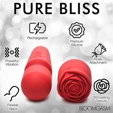 Bloomgasm Deluxe Silicone Rose Wand Vibrator Sex Toys At Adult Empire