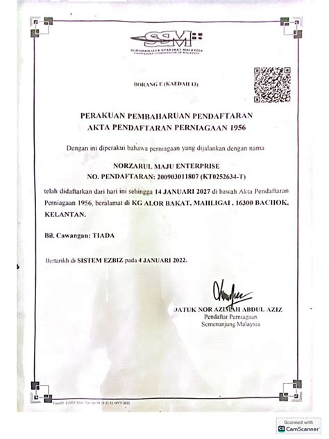 sijil ssm