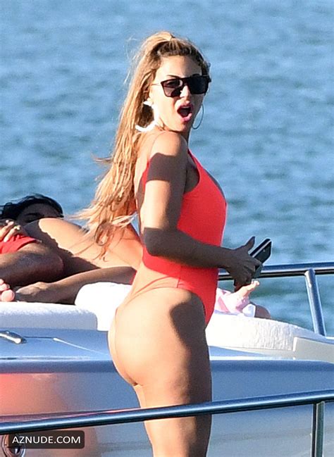 Larsa Pippen Shows Off Her Famous Curves In A Bright Orange Bikini On A Yacht In Miami AZNude