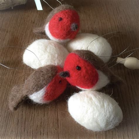 Robin Needle Felting Kit Makes 2 Robins Great For Beginners Light