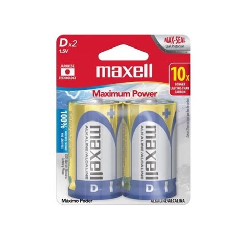 Maxell Pila D 1 5V 10 Years X 2 Unidades Farmatina La Farmacia