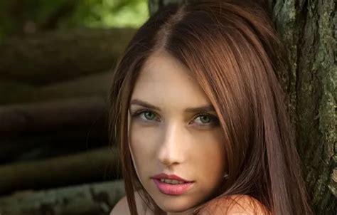 Wallpaper Girl Green Eyes Photo Photographer Model Bokeh Lips Brunette For Mobile And