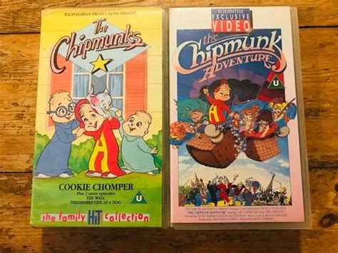 Vhs Chipmunks Bundle Cookie Chomper And Chipmunk Adventure Good