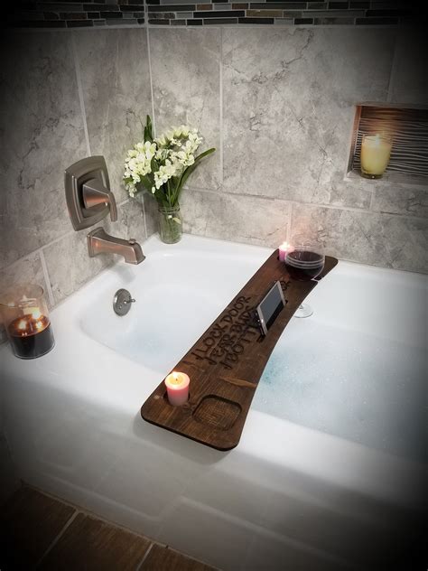 Relaxing Customized Sturdy Wooden Bathtub Or Hot Tub Caddy Wine Caddy