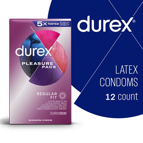 Durex Pleasure Pack Assorted Condoms Exciting Mix Of Sensation And