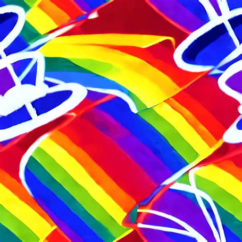 Surreal Gay Pride Rainbows Random Hourglasses Exploding Cartoon Creative Fabrica