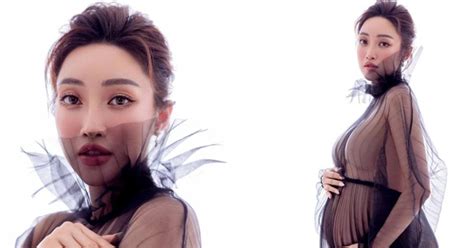 Vợ Chi Bảo như nude 100 sau lớp váy mỏng tang trước ngày sinh nở