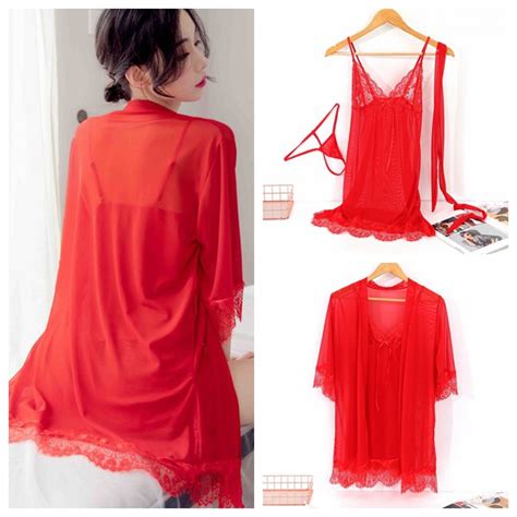 Jual Lingerie Kimono G String Sexy Baju Tidur Luxury Bahan Lace A270 Shopee Indonesia