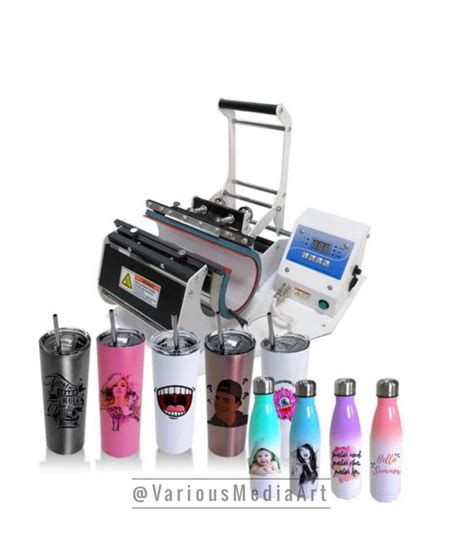 Sublimation Starter Kit Tumbler Bundle Heat Press Machine Etsy