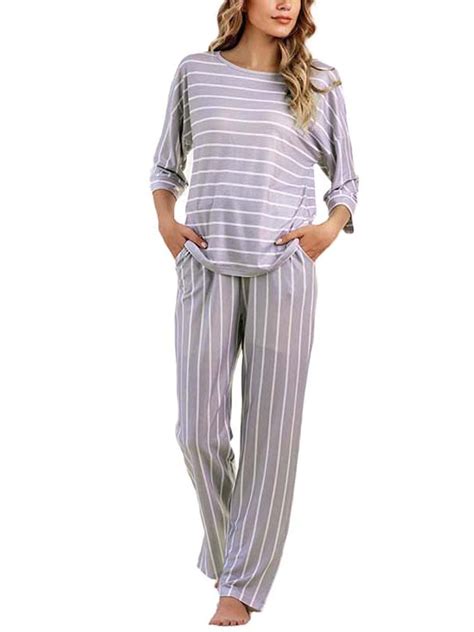 Oversized Baggy Women Casual Comfy Long Sleeve Pajamas Set Pyjama