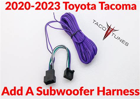 Toyota Tacoma Plug And Play Add A Subwoofer Harness Use With