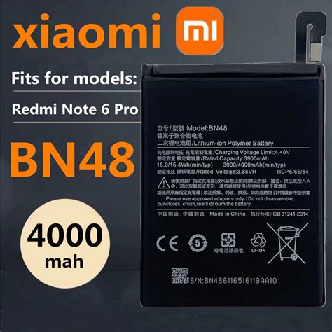 Xiaomi Redmi Note 6 Pro Original Battery Bn48 Shopee Philippines