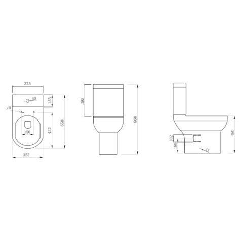 Affine Tivoli Comfort Height Close Coupled Toilet And Soft Close Seat On
