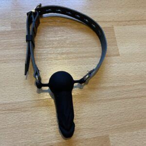 Penis Dildo Gag Leather Strap Facing Inwards Bondatrix