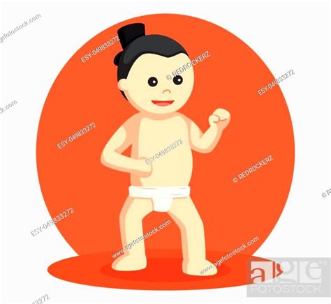Sumo Wrestler Fighting Pose Stock Vector Vector And Low Budget