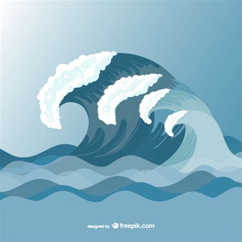 Sea Waves Drawing Template Free Vector | free vectors | UI Download